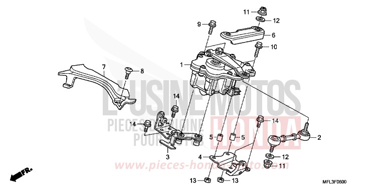 STEERING DAMPER for CBR1000RR Fireblade PEARL SUNBEAM WHITE (NHA66) from 2008